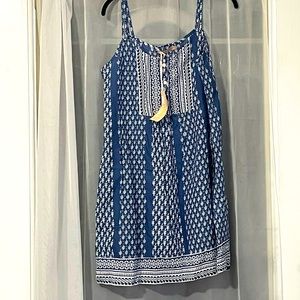 La Cera Blue Cotton Summer Dress